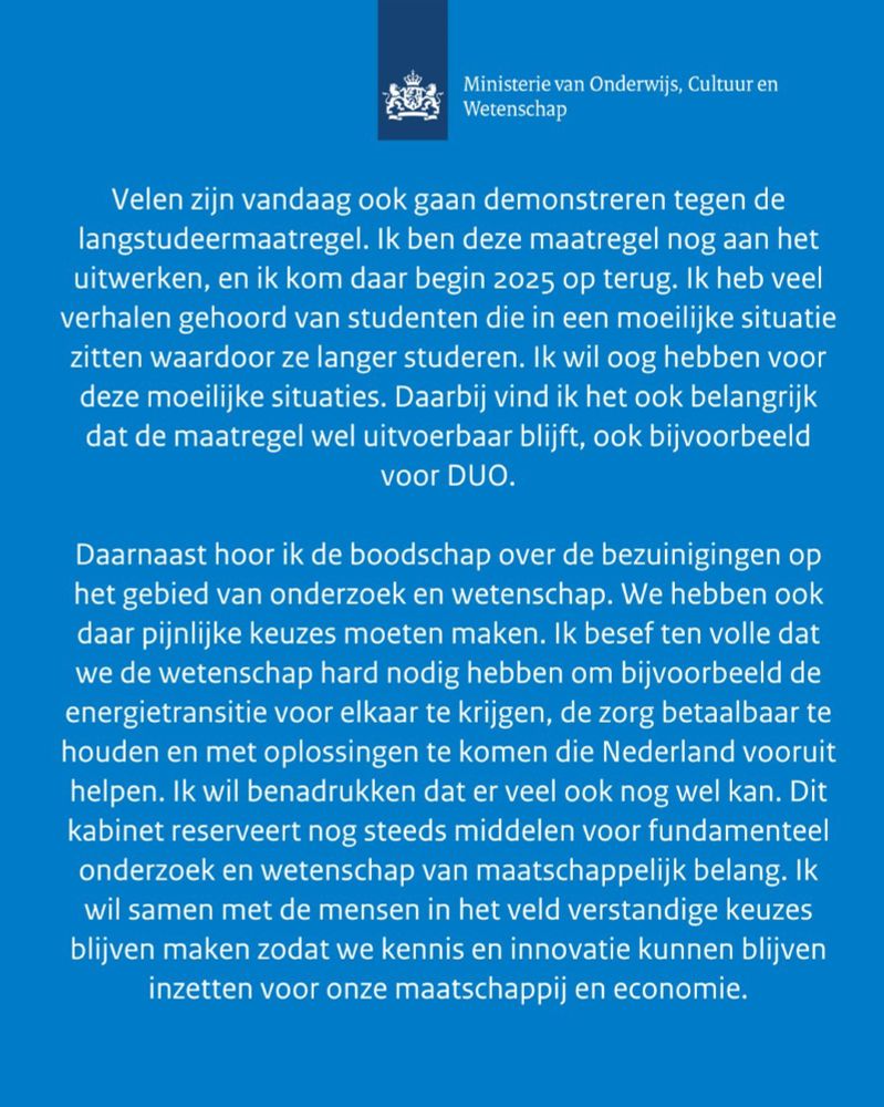 Het statement van MinOCW deel 2