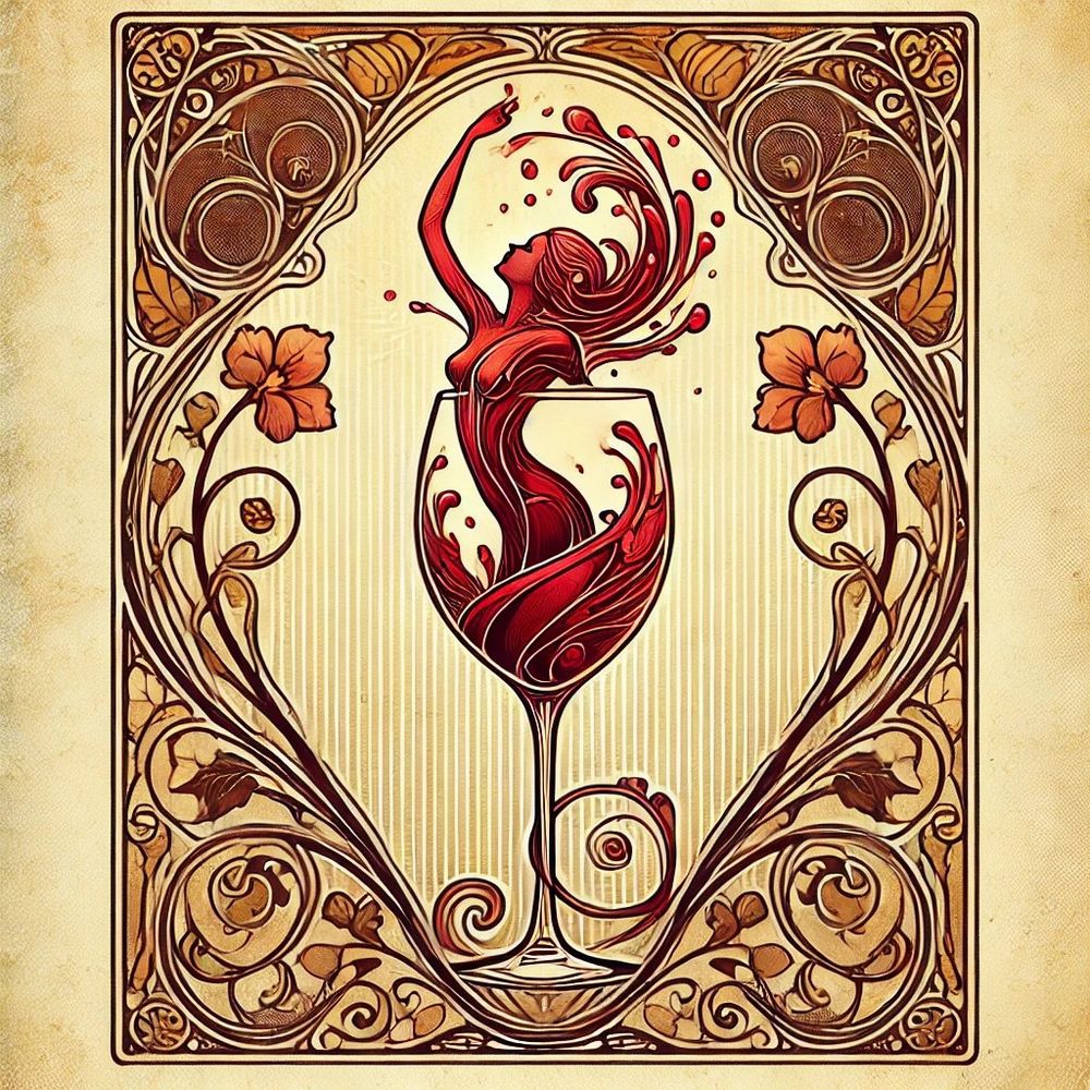 My first piece that got a lot of likes was a wine glass with a woman in the wine, this was an alt version I really liked. 

