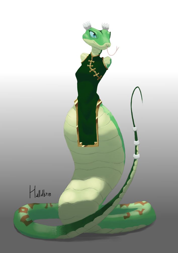Master Viper from "Kung Fu Panda" series anthropized