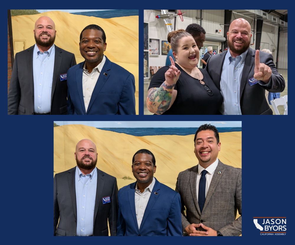 Three pictures in a collage showing Jason Byors, Dr. Corey Jackson, Mayor Ulisses Cabrera, and Tessa Lynn Hodge