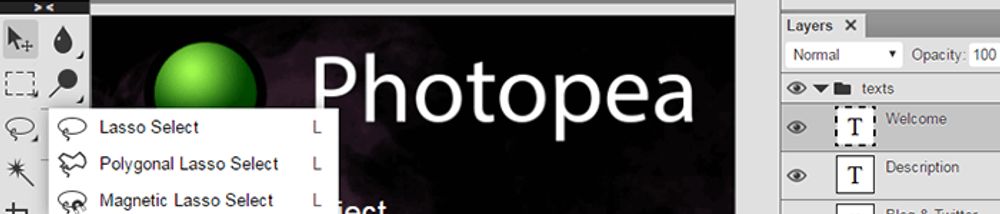 Photopea, un éditeur en ligne pour modifier vos fichiers Photoshop (PSD) - WebDesign - ShevArezo`Blog