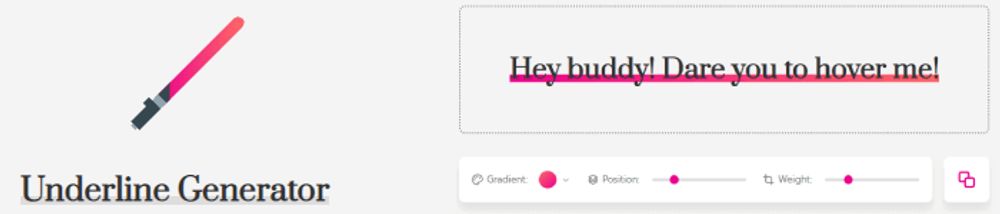 Underline Generator, un générateur d'effets de soulignements sur de...