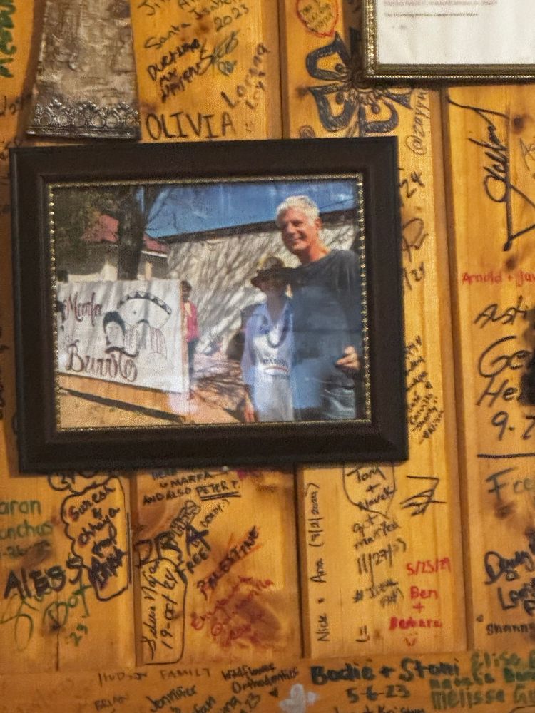 Pic of Anthony Bourdain at Marfa Burrito