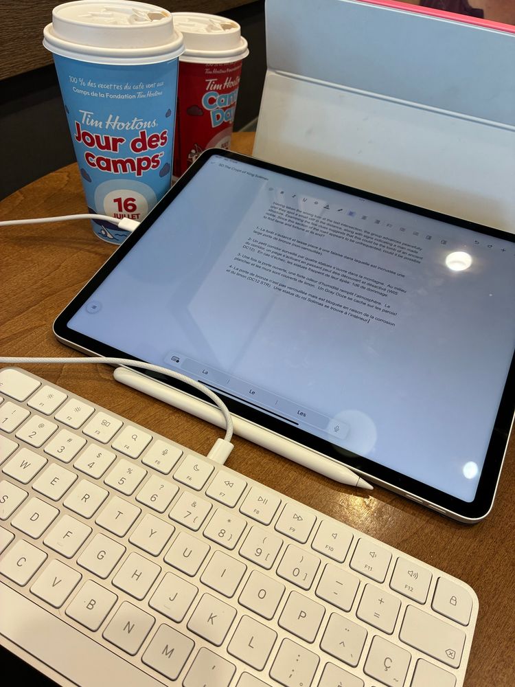 My working setup with my IPad 