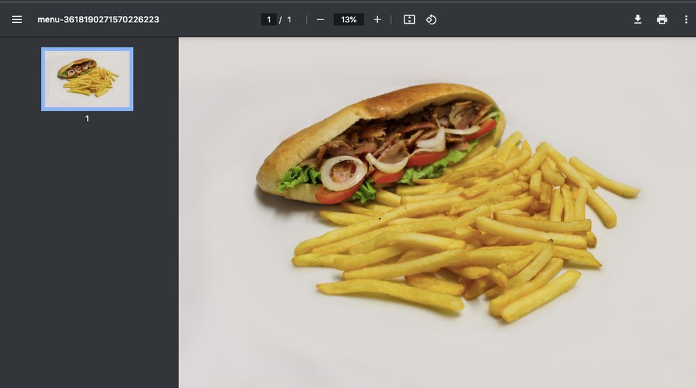 PDF of kebab and chips 