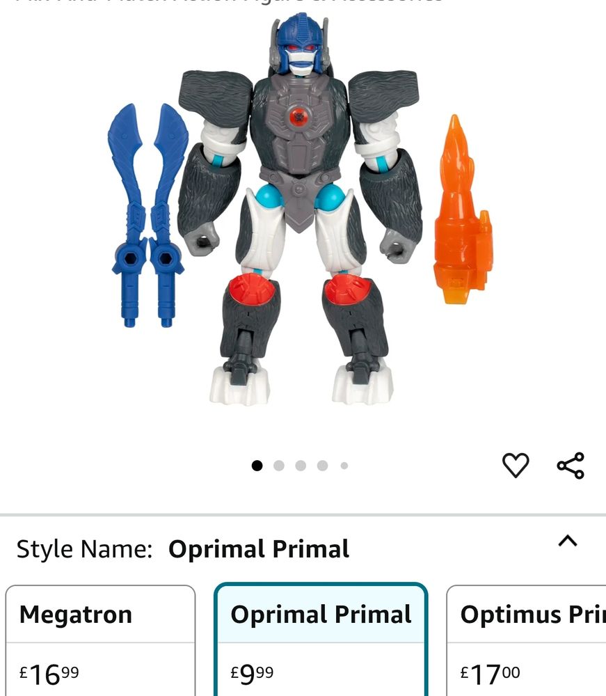 An Amazon listing for 'Oprimal Primal'