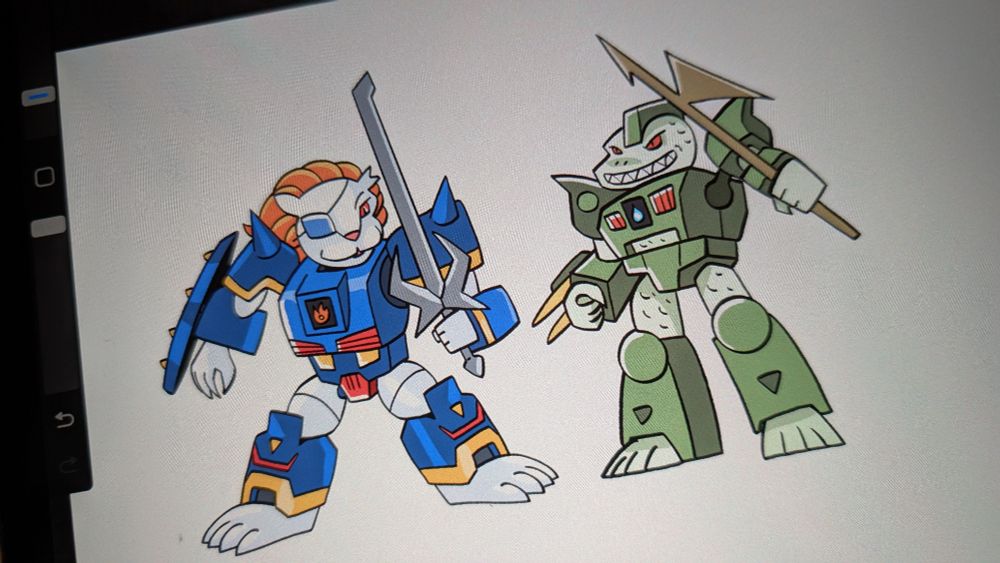 A drawing I did of Battle Beast characters, y'know?
