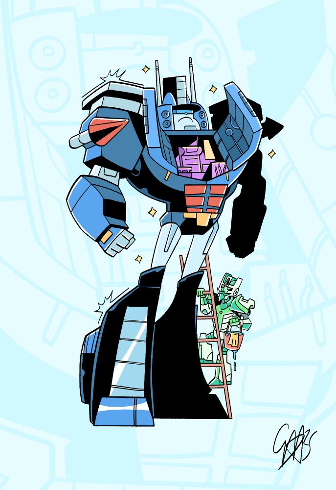 A sketch of Minimus Albus cleaning up his Magnus Armour 