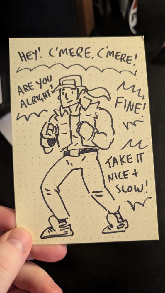 A doodle of Terry Bogard with all his famous quotes 