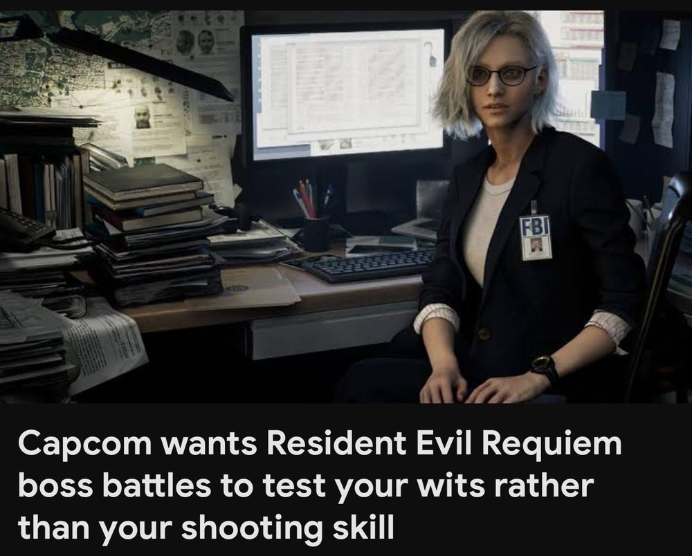 article saying Capcom wants Resident Evil Requiem boss battles to test your wits rather than your shooting skill