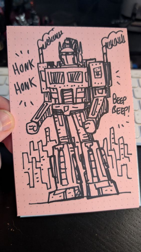 A sketch of Optimus Prime 