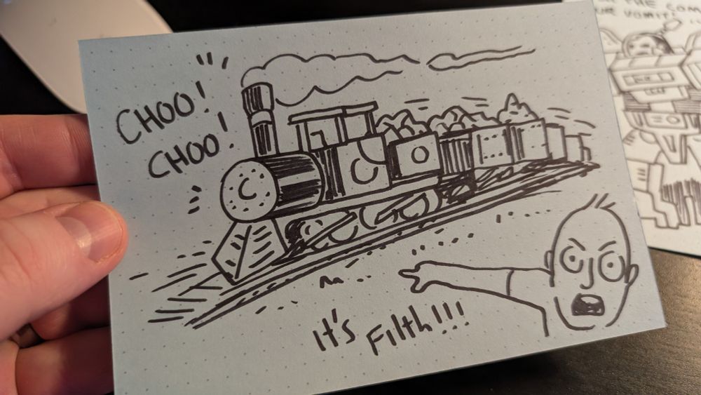A doodle of a train