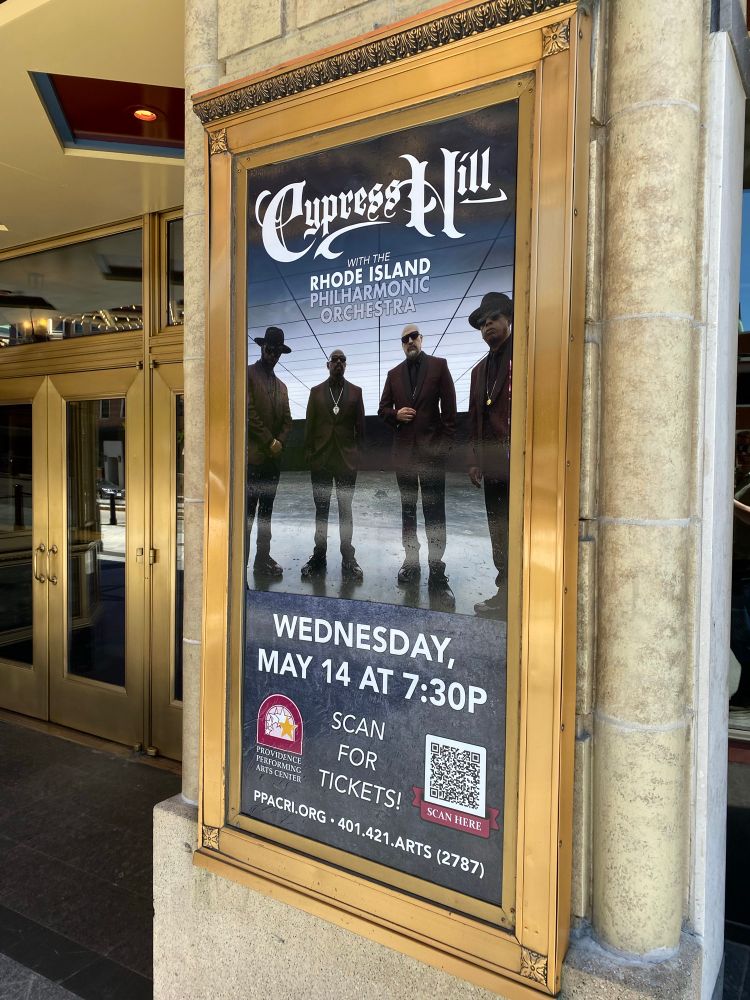 A playbill for Cypress Hill performing with an orchestra 