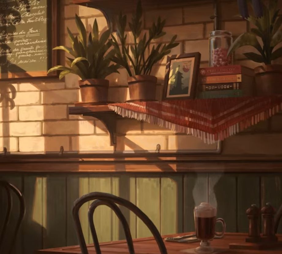 EXTREMELY hot steam POURS out of the top of a cup of coffee with BOILING whipping cream. DEFYING the laws of thermodynamics.