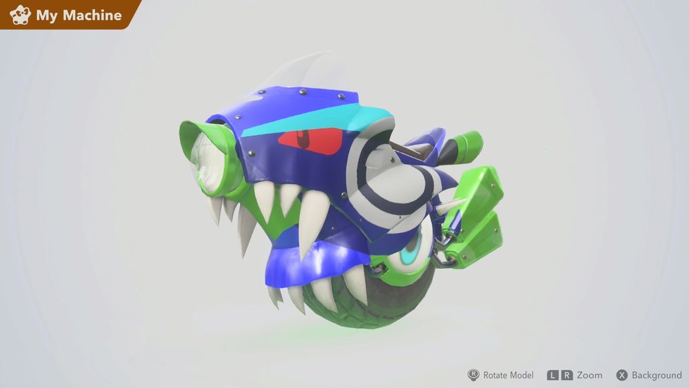 A Rex Wheelie customized to resemble Omega-Xis / Warrock from MegaMan Star Force