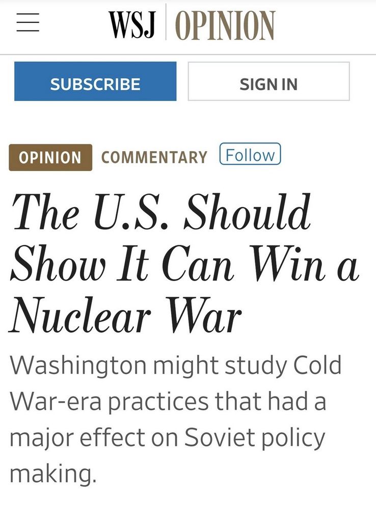 The U.S. Should Show It Can Win a Nuclear War
Washington might study Cold War-era practices that had a major effect on Soviet policy making.