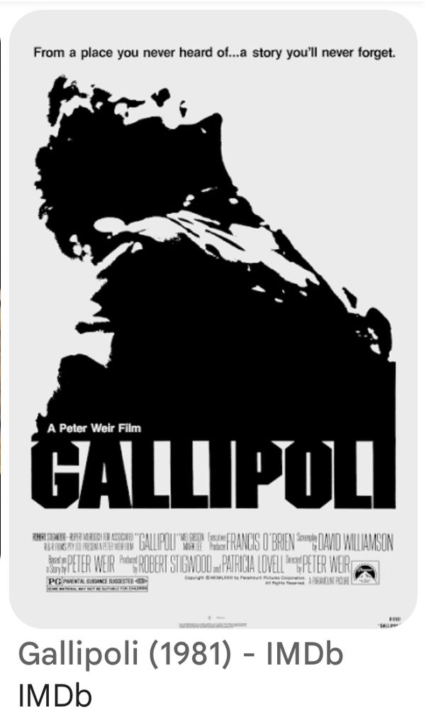 Movie poster for Gallipoli directed by Peter Weir