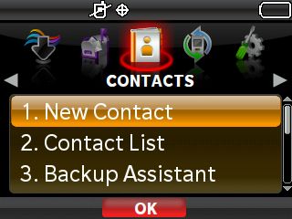 A screenshot taken from the aforementioned LG Octane, showing off the Contacts menu.
