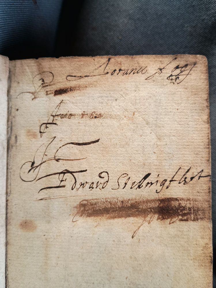 Flyleaf with ownership inscriptions