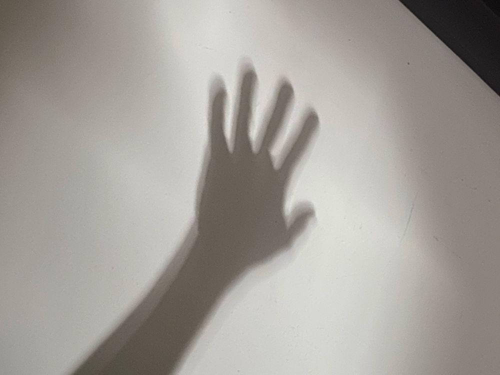 Shadow of my hand, reaching high 