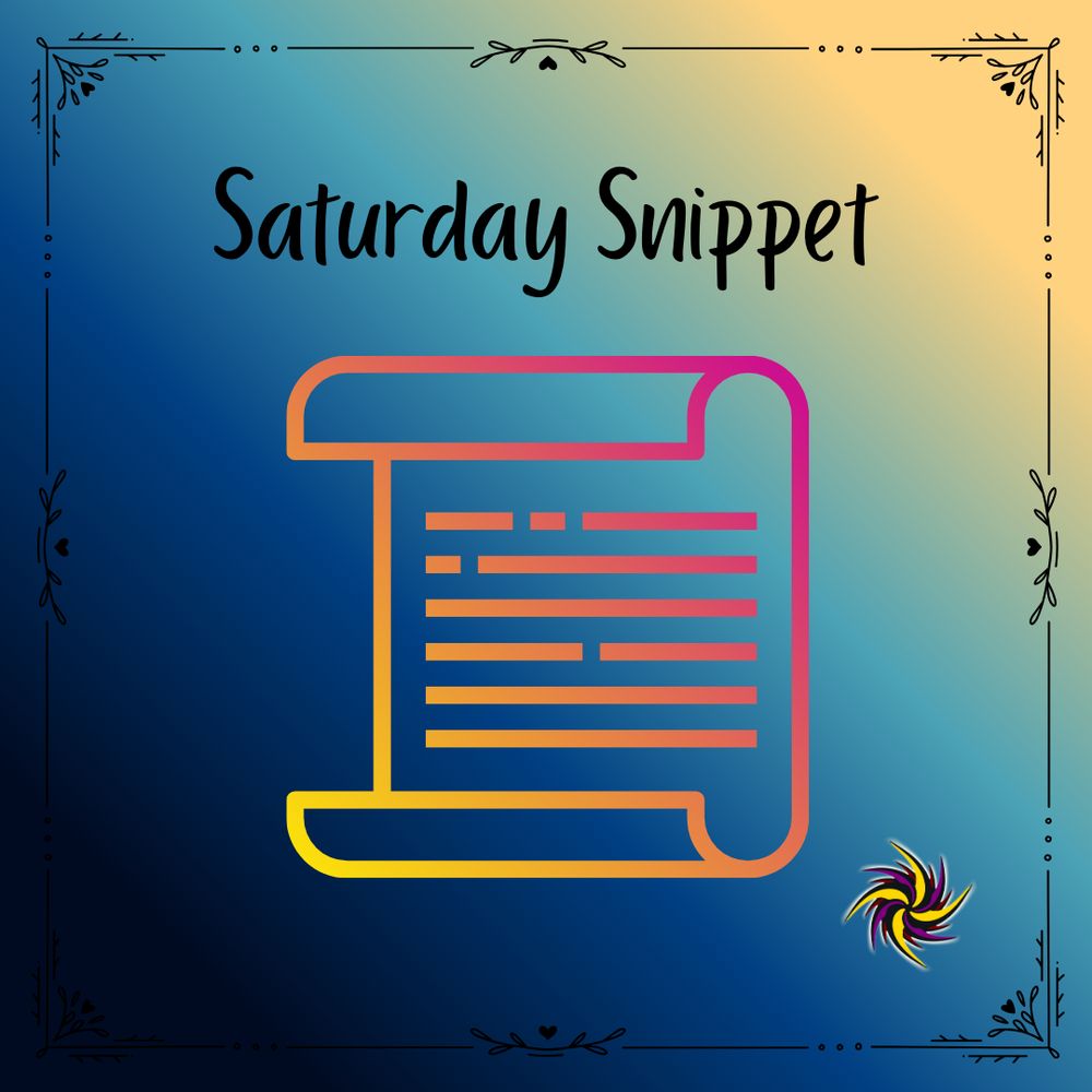 Saturday Snippet

Image shows a holographic page with writing against a blueish background
