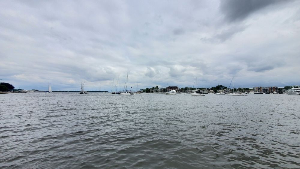 A view of the Annapolis Harbor feeding into the Severn River to the Chesapeake Bay