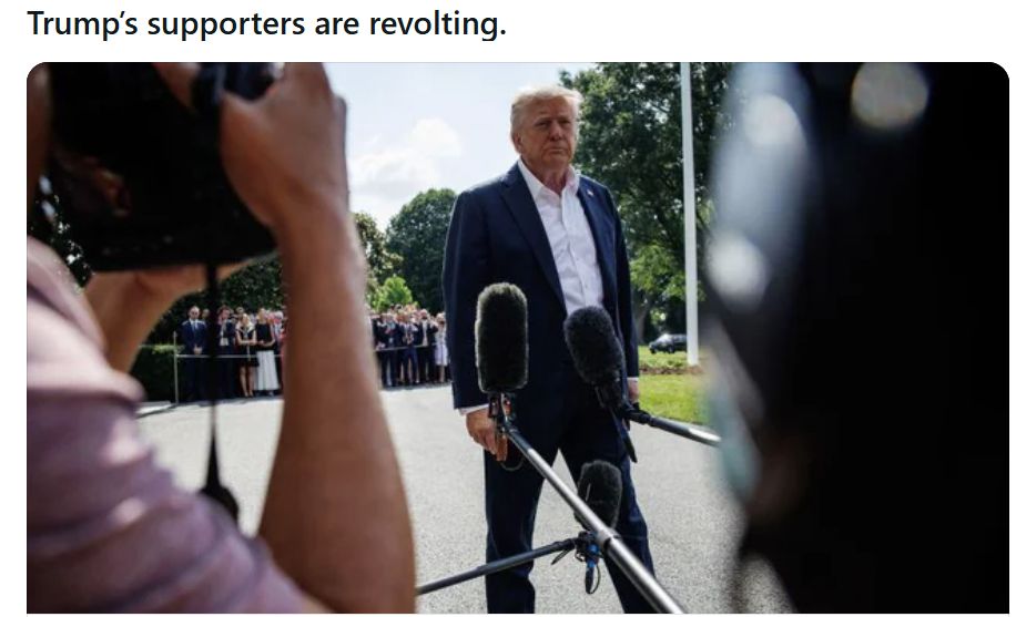 Trump's supporters are revolting.