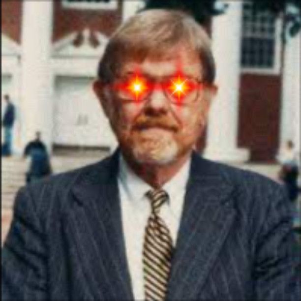 Mancur Olson with laser eyes 
