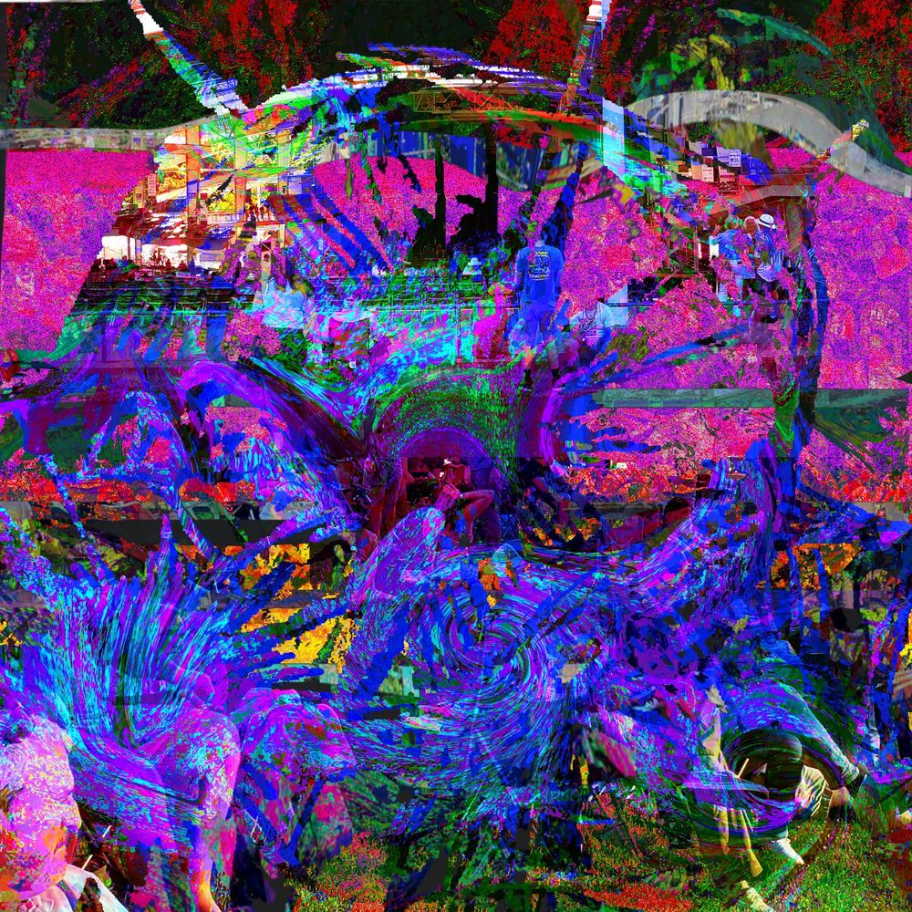 psychedelic abstract glitch art