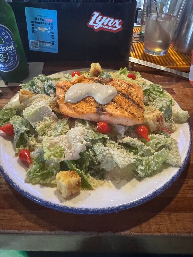 Blackened Salmon Ceaser salad