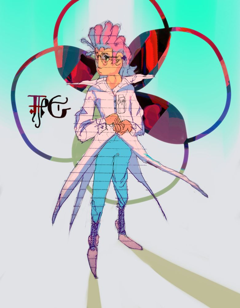 Rix, standing in a bright room, facing left.