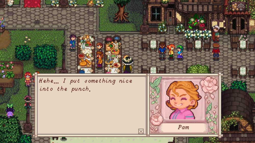 Pam saying to my OC: hehe... I put something nice into the punch