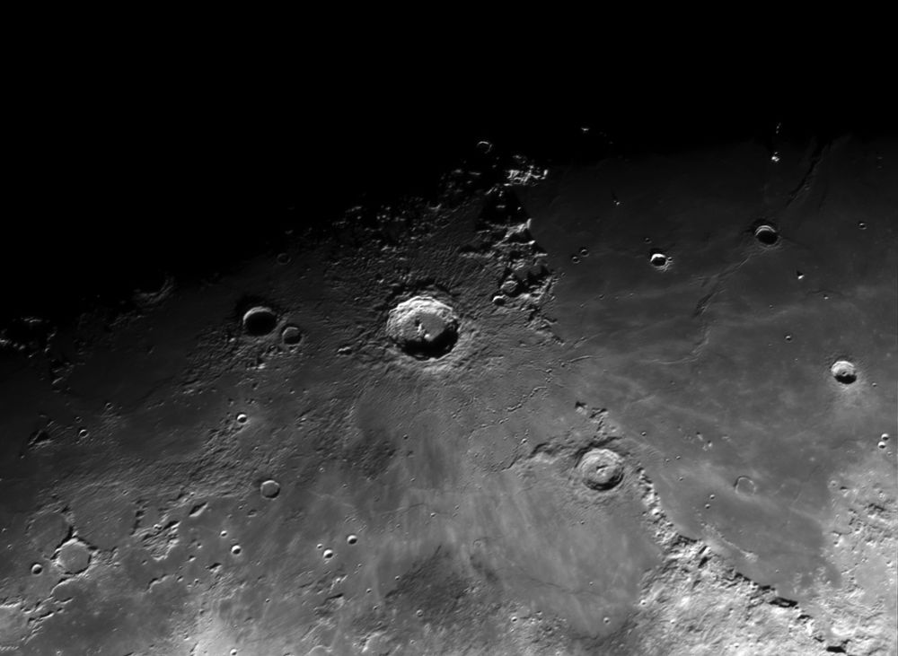 The crater Copernicus, a large impact crater on the Moon