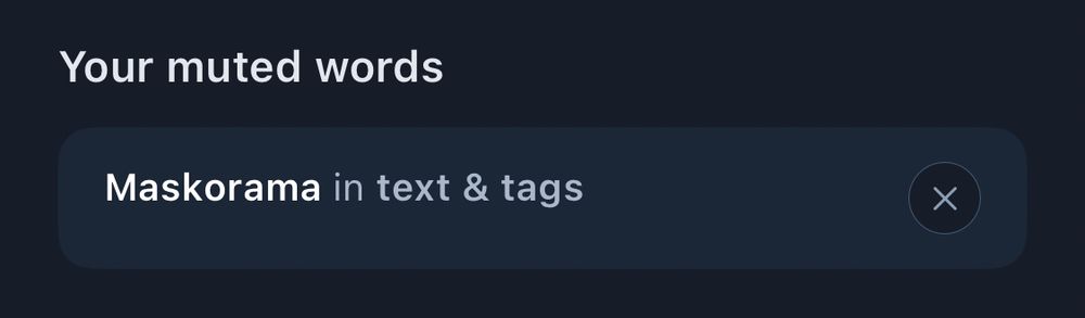 «Your muted words: Maskorama»