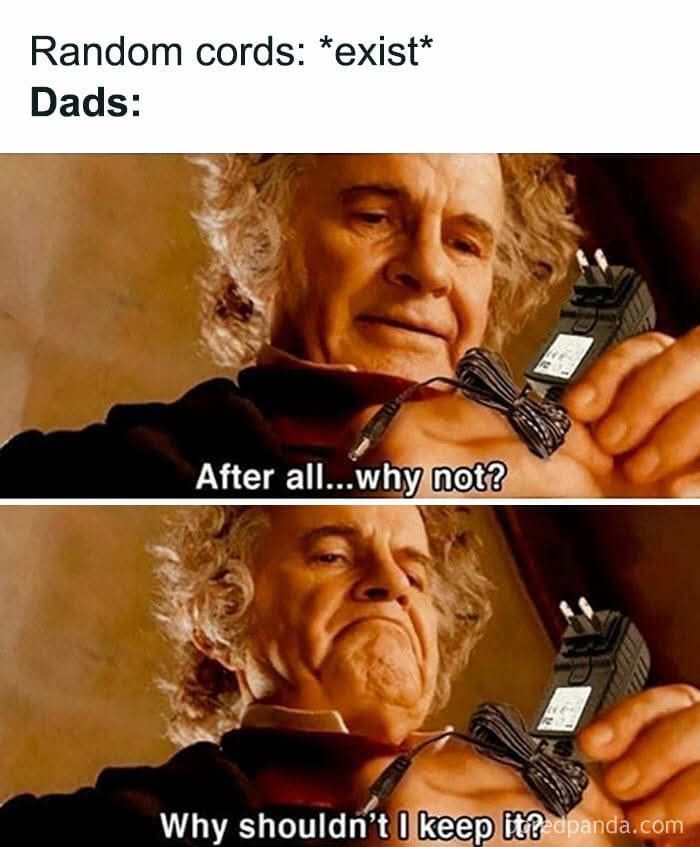 Meme som tar meg som kabelsparer på kornet.