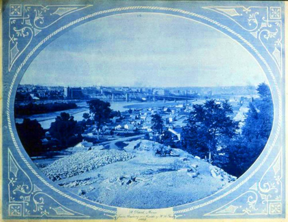 View of St. Paul from a bluff. Historical photo.