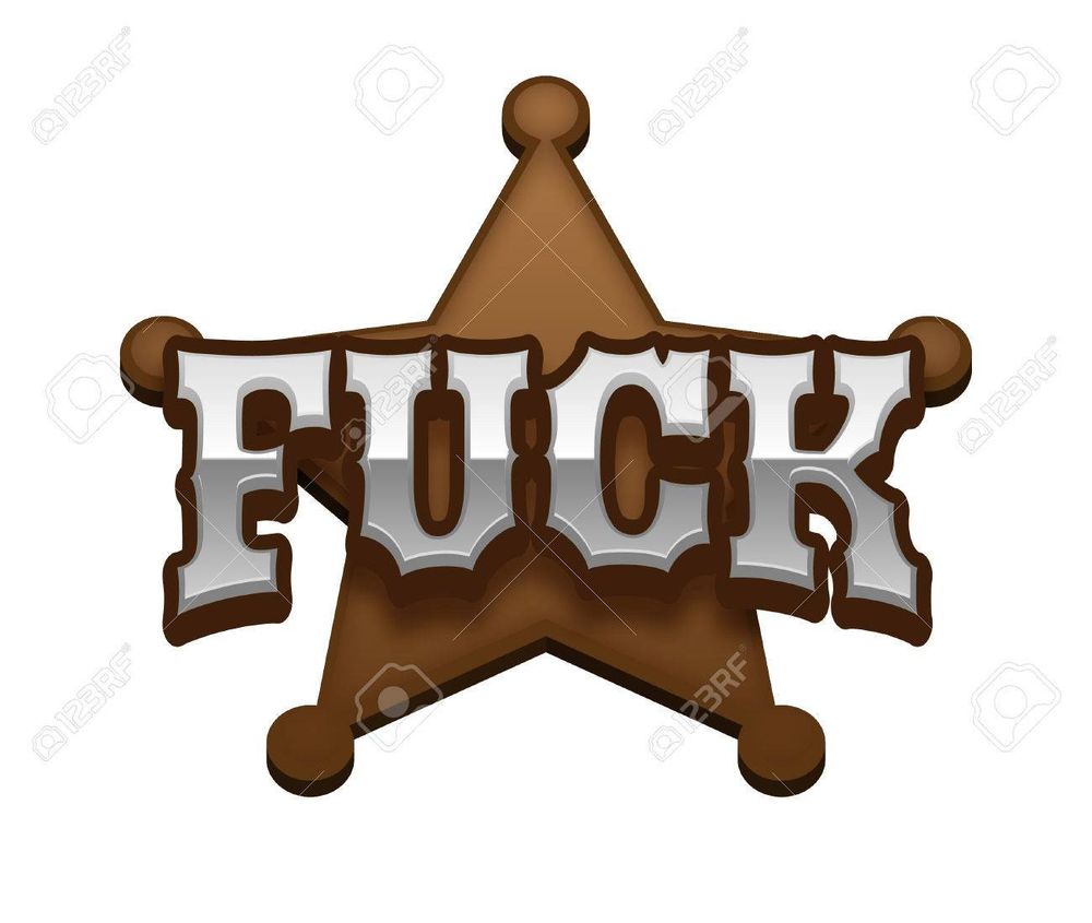 a picture of a sheriff's star that says fuck