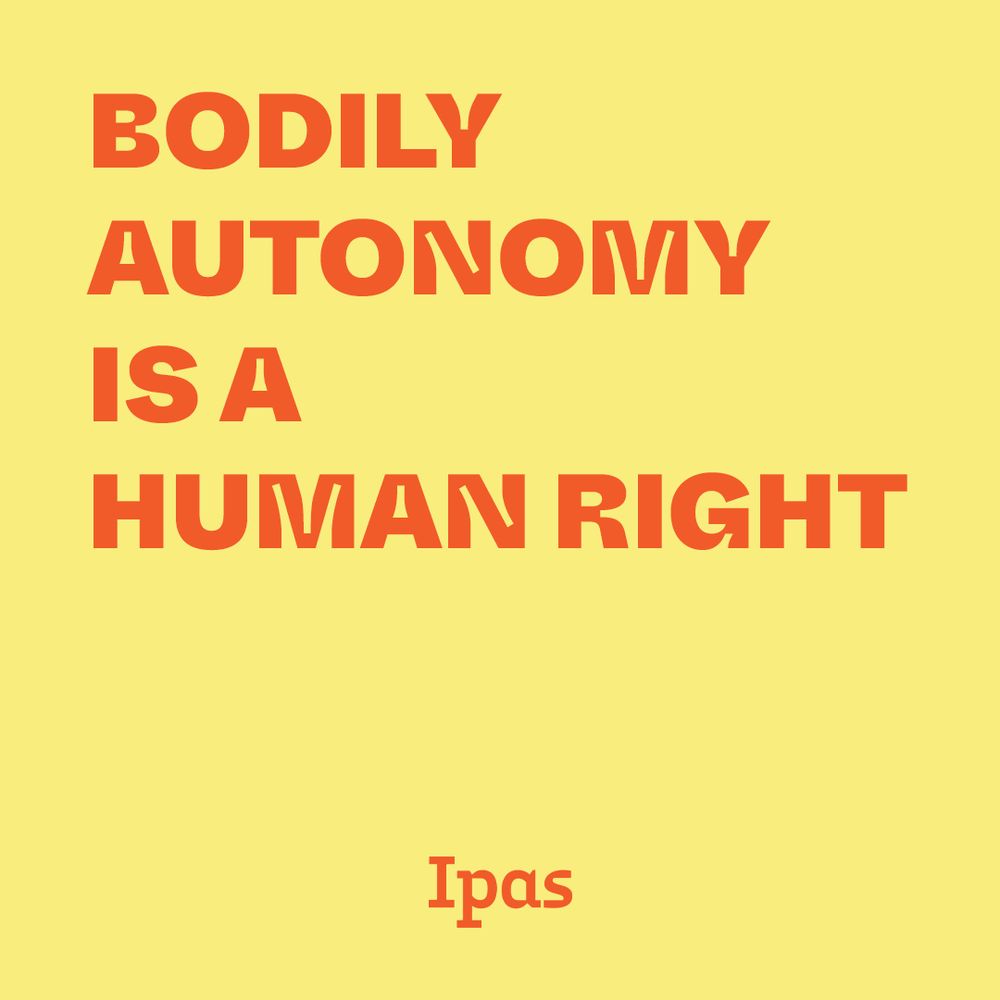 Bold text reads "Bodily autonomy is a human right." 