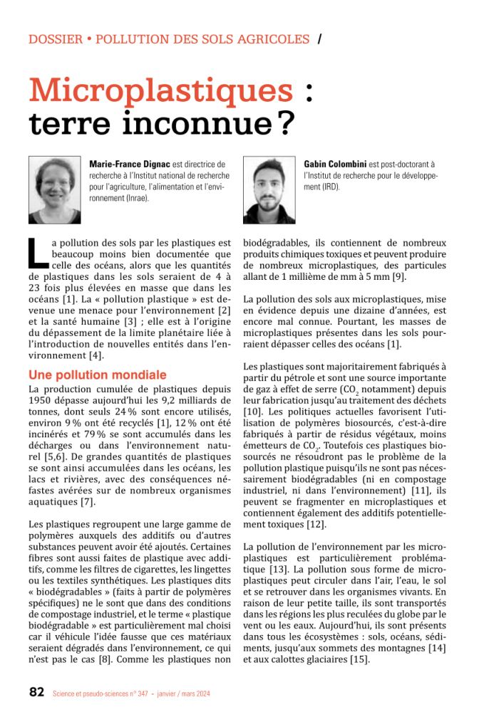 (PDF) Microplastiques : Terre inconnue ?