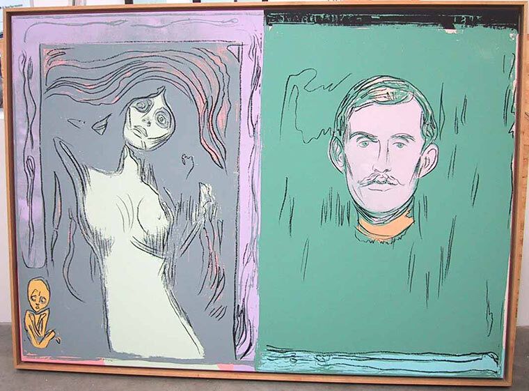 Madonna And Self-Portrait With Skeleton's Arm (after Munch)