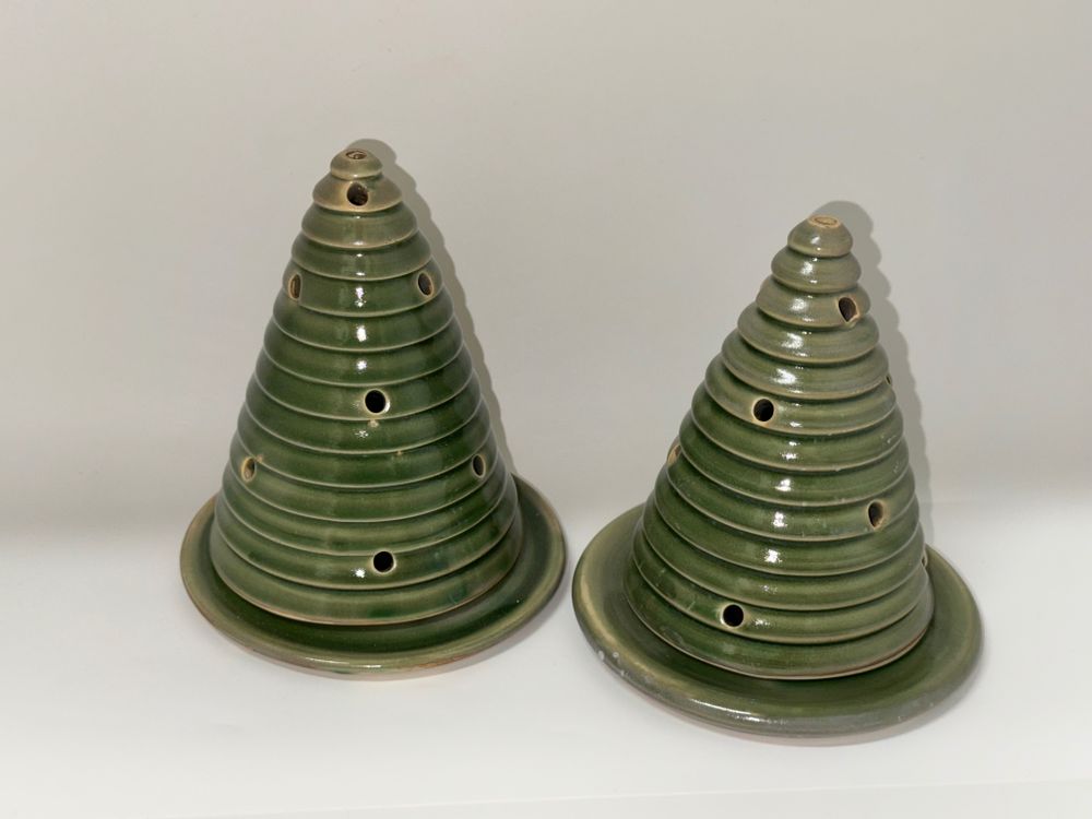 Photo of ceramic Christmas tree votive holders