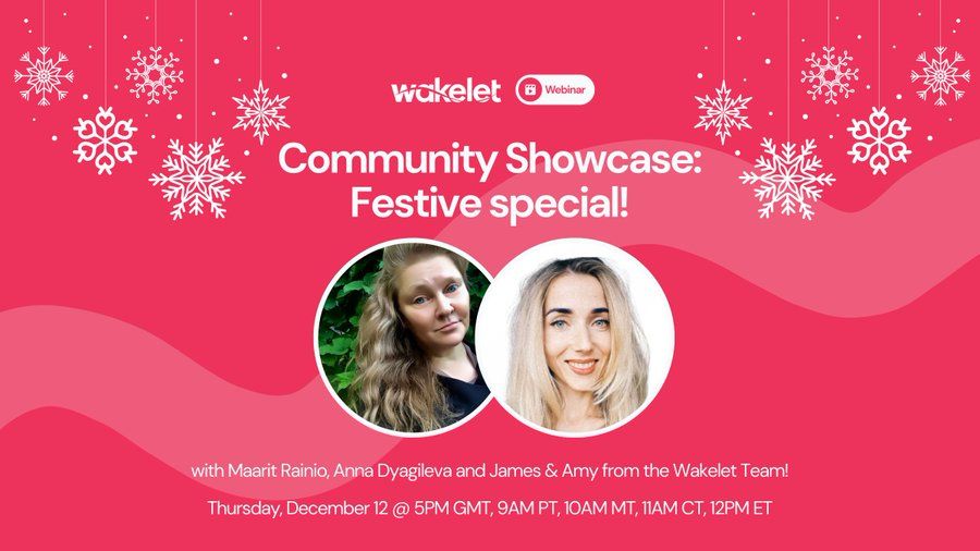 ✨ Join us for the #CommunityShowcase: Festive Special webinar!
 
@RainioMaarit & I, will be sharing innovative ideas for using #Wakelet and share creative ways to celebrate the holidays in your classroom.

Save your seat! ➡️ http://bit.ly/Wakelet_showcase

#wakeletwave 