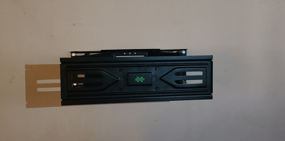 A TV wall mount, which, despite appearances, is level