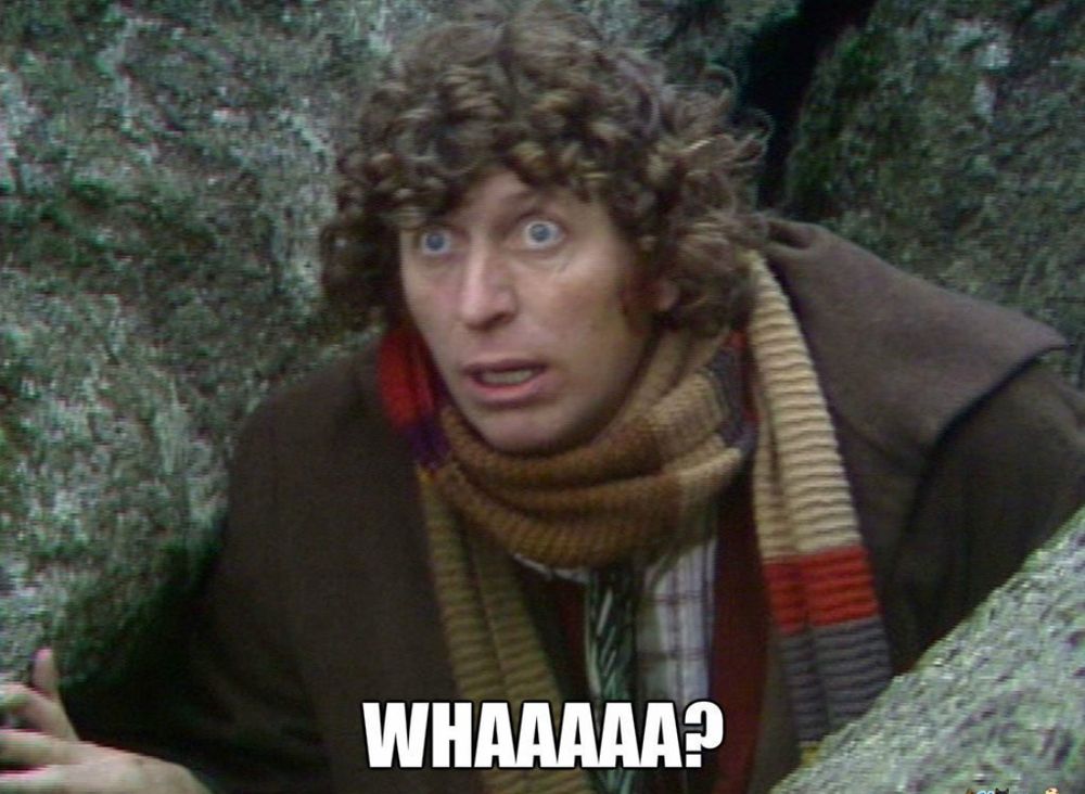 A picture of a very surprised man with the caption “Whaaaaa?”