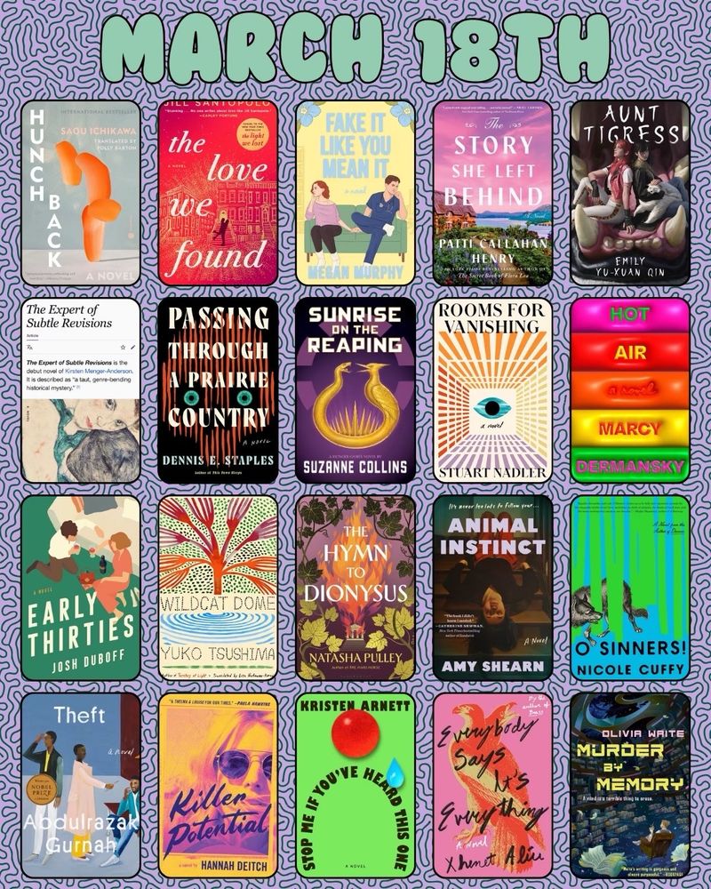 Books releasing March 18th