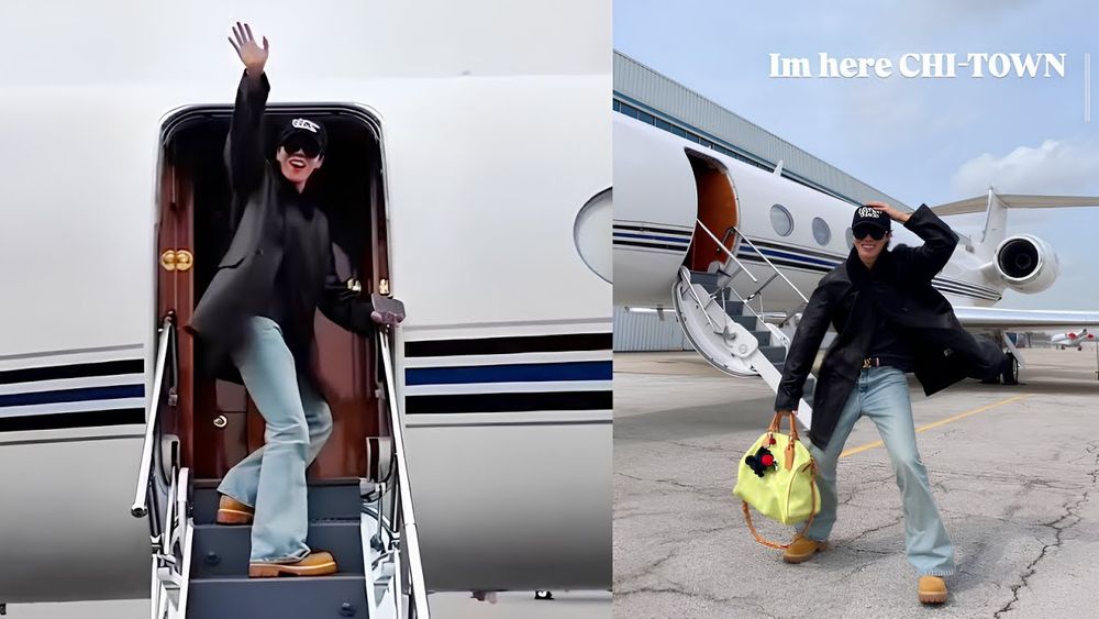 Jhope arriving in Chicago!