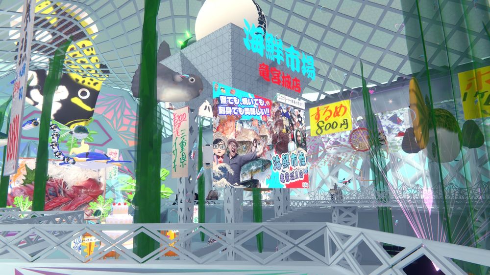 A VRChat world that's a parody of the event Vket.