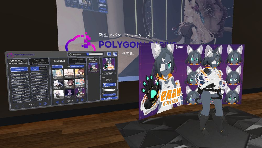 An avatar displayer in VRChat