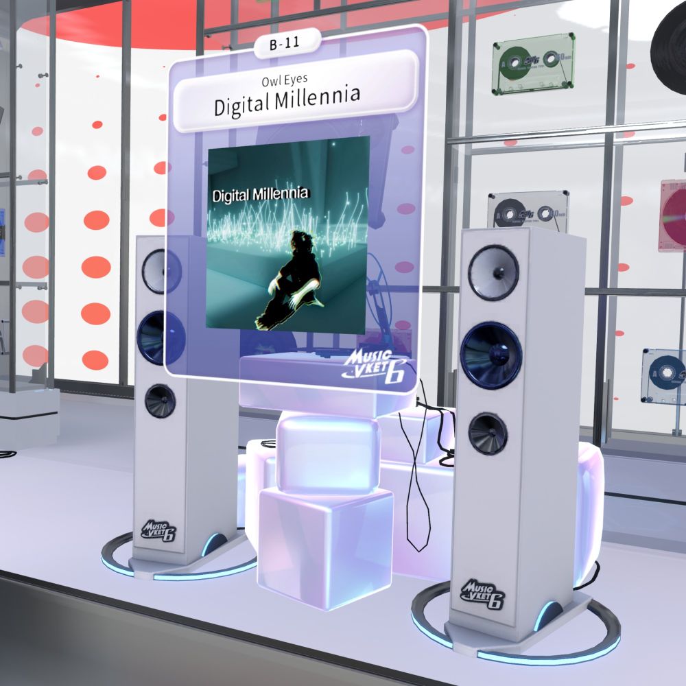 A picture of a booth at the event Music Vket 6 in VRChat 