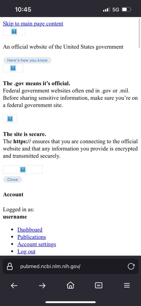 screenshot of pubmed on firefox, the interface is stripped with only times new roman font, barely any formatting and placeholders for pictures which are unavailable